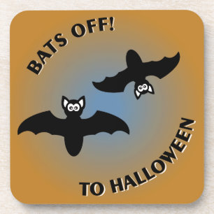 Dessous-de-verre Bats d'Halloween bleu orange