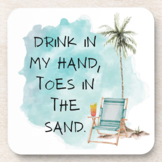 Dessous-de-verre Beach Bum Boissons Palm Tree Carré Dessous de verr