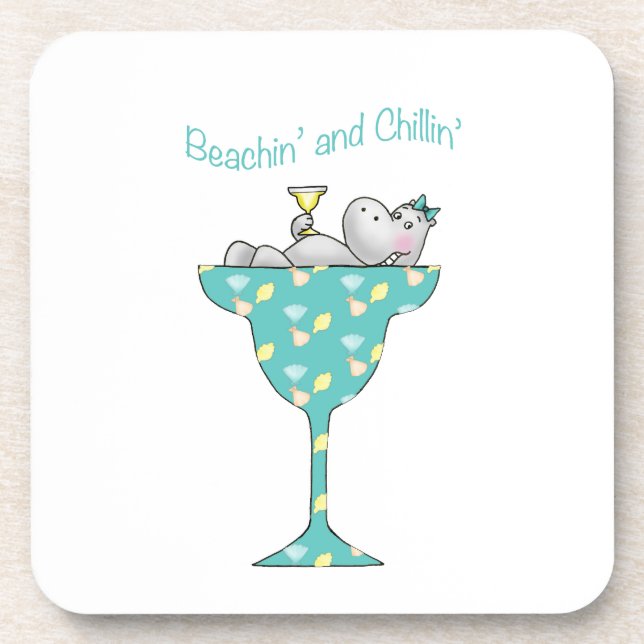 Dessous-de-verre Beachin' et chillin' (Devant)