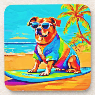 Dessous-de-verre Beachside Pup : Charme de surf