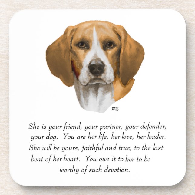 Dessous-de-verre Beagle keepsake (Devant)