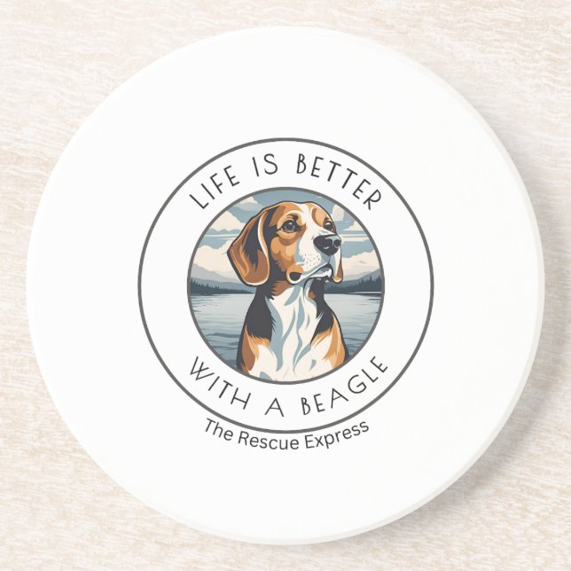 Dessous de verre beagles (Devant)