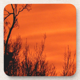 Dessous-de-verre Beau lever de soleil orange au Kansas