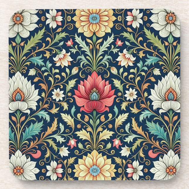 Dessous-de-verre Beautiful White & Pink Flowers Floral Pattern (Devant)