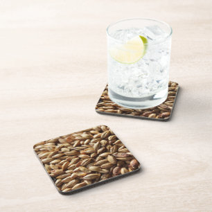 Dessous-de-verre Beer brewing malted barley grains background