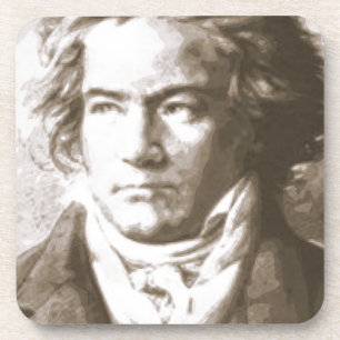 Dessous-de-verre Beethoven À Sepia