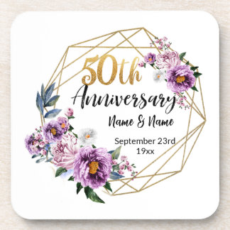 Dessous-de-verre Belle 50e anniversaire personnalisé