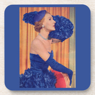 Dessous-de-verre Belle année 1950 en bleu