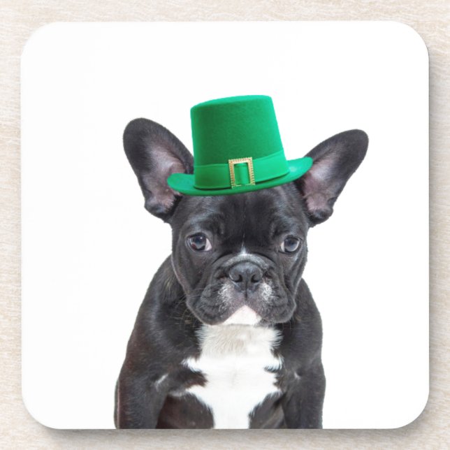 Dessous-de-verre Belle Chien de taureau français avec la Saint-Patr (Devant)