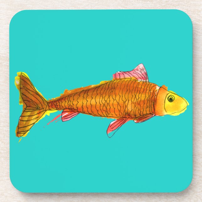 Dessous-de-verre Belle comète de poisson rouge illustration de pop 