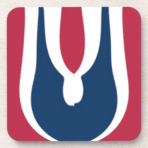 Dessous-de-verre Belle couleur rouge, blanc, bleu texture Abstraite