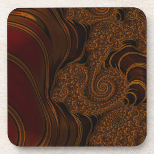 Dessous-de-verre Belle fractale rouge de caramel de cerise