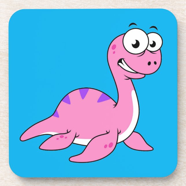 Dessous-de-verre Belle Illustration Du Monstre Loch Ness. (Devant)