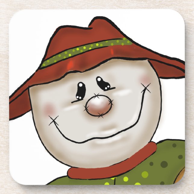 Dessous-de-verre Belle Pays Scarecrow Folk Art (Devant)