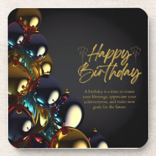 Dessous-de-verre Bénédictions d'anniversaire élégantes