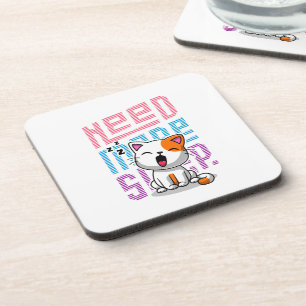 Dessous-de-verre Besoin de plus de sommeil Funny Cat expression d