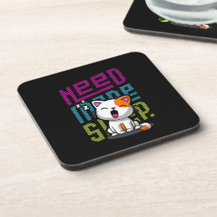 Dessous-de-verre Besoin de plus de sommeil Funny Cat expression d