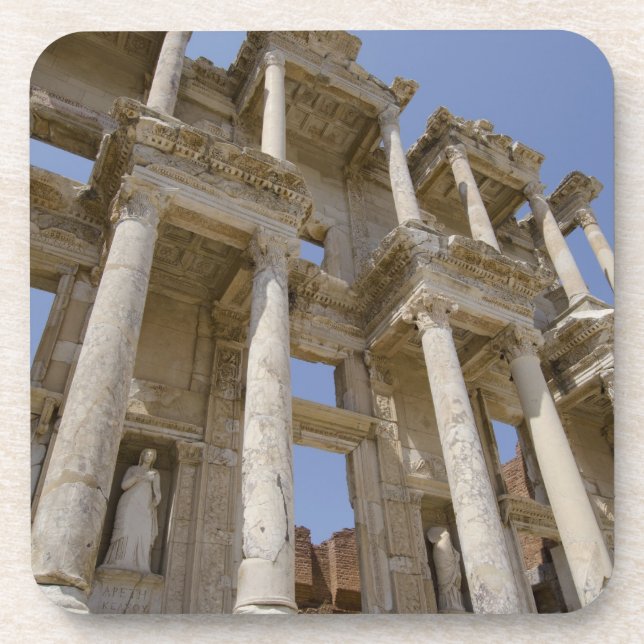 Dessous-de-verre Bibliothèque Celsus, construite en AD 114-117 (Devant)