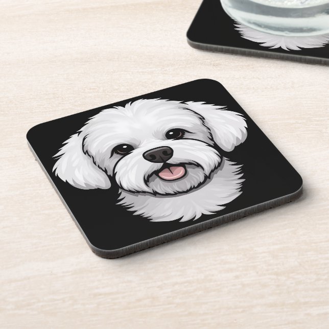 Dessous-de-verre Bichon Frise Cadeaux mignon Amoureux des chiens vi (Côté gauche)