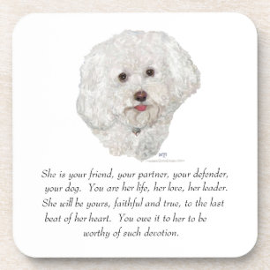 Dessous-de-verre Bichon Frise Keepsake FEMALE