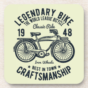 Dessous-de-verre Bicyclette classique Conception légendaire de vélo
