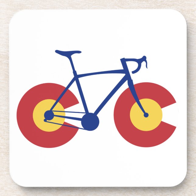 Dessous-de-verre Bicyclette Drapeau du Colorado (Devant)