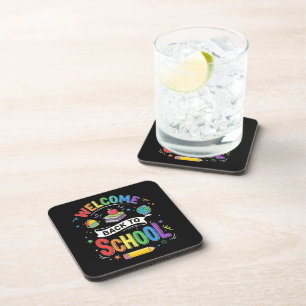 Dessous-de-verre Bienvenue à l'école les enfants Enseignant Premier