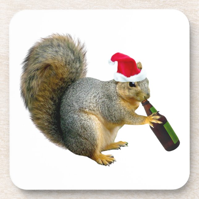 Dessous-de-verre Bière potable d'écureuil de Père Noël (Devant)