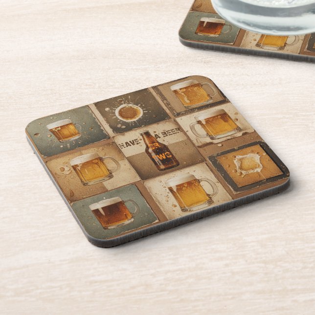 Dessous-de-verre bière vintage (Côté gauche)