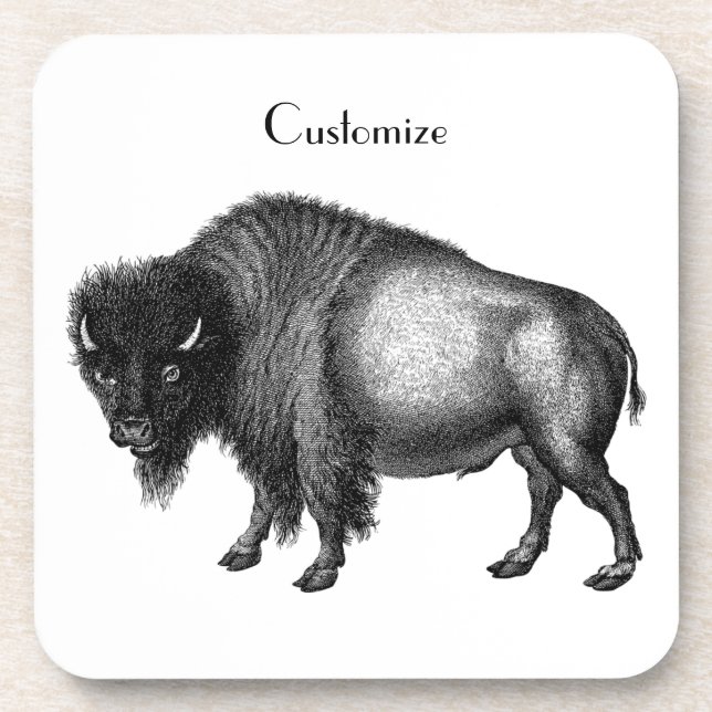 Dessous-de-verre Big Bison Buffalo Thunder-Cove (Devant)