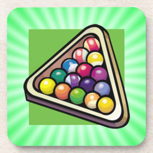 Dessous-de-verre Billard vert ; piscine
