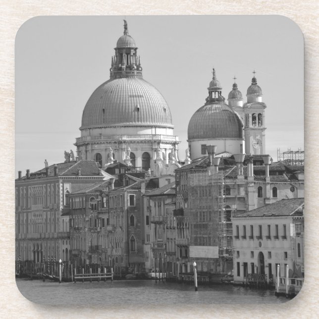 Dessous-de-verre Black Blanc Grand Canal Venise Italie Voyage (Devant)