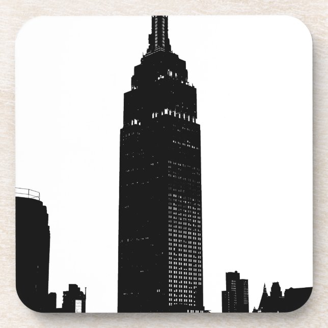 Dessous-de-verre Black & White Pop Art New York (Devant)