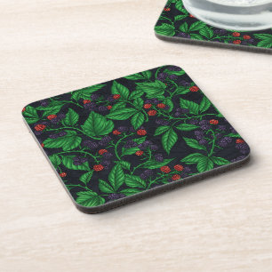 Dessous-de-verre Blackberry sur gris foncé