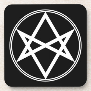 Dessous-de-verre Blanc unicursale de Hexagram de Falln