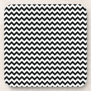 Dessous de verre blancs noirs de liège de chevron