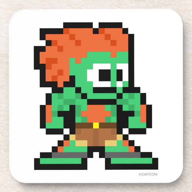 Dessous-de-verre Blanka à 8 bits (Devant)