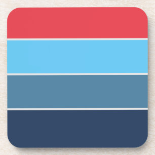 Dessous-de-verre Bleu Et Rouge