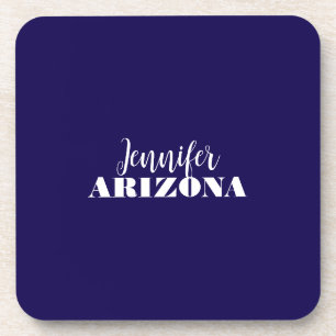 Dessous-de-verre Bleu foncé minimaliste moderne élégant professionn