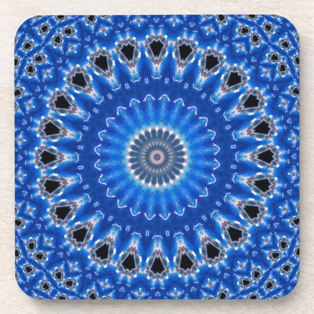 Dessous-de-verre Bleu tendance Motif Tropical Island Boho (Devant)