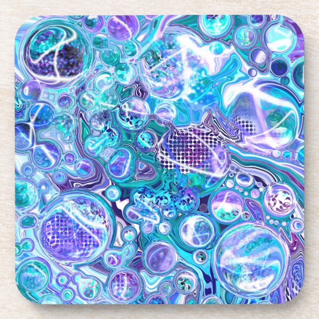 Dessous-de-verre Blue Rhapsody | Art Abstrait (Devant)