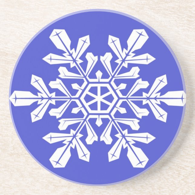 Dessous de verre Blue Snow Flake (Devant)