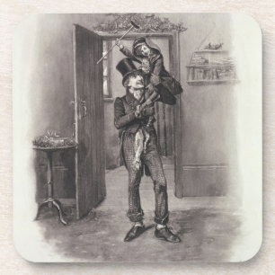 Dessous-de-verre Bob Cratchit et Tim minuscule, de 'Charles Dickens