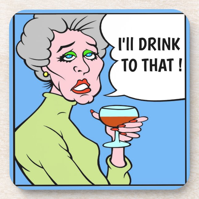 Dessous-de-verre Boisson comique, modifier le texte, Dessous de ver (Devant)