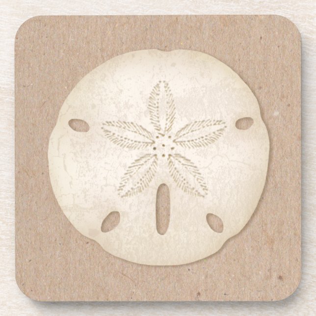 Dessous-de-verre Boisson de plage de sable Dollar Seashell (Devant)