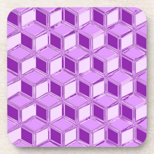 Dessous-de-verre Boîtes 3D Chrome - violet pourpre