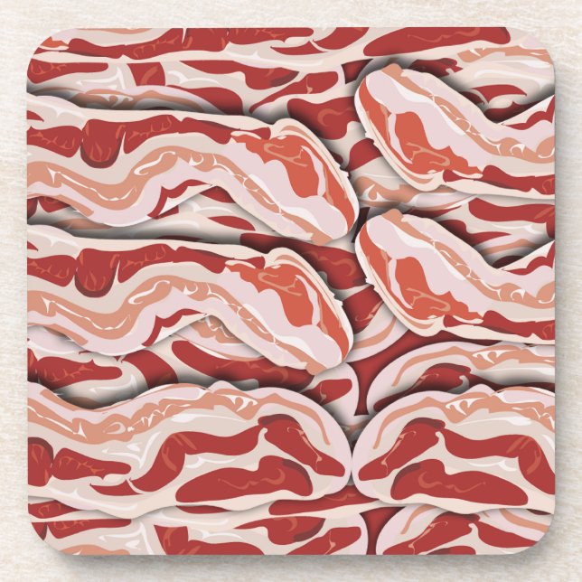 Dessous-de-verre Bon Bacon Viande amusante Motif illustré (Devant)