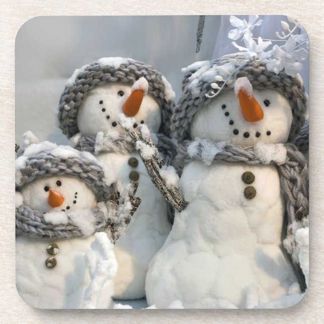 Dessous-de-verre bonhomme de neige de Noël (Devant)