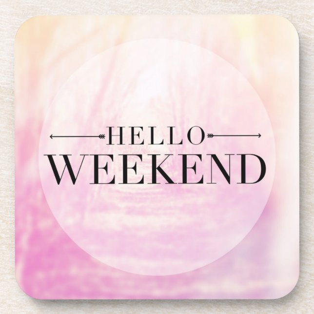 Dessous-de-verre Bonjour week-end (Devant)