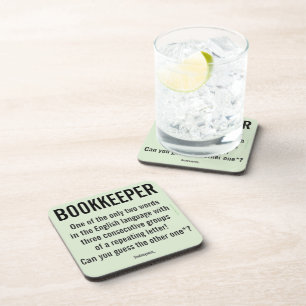 Dessous-de-verre "Bookkeeper Est Un Mot Unique"